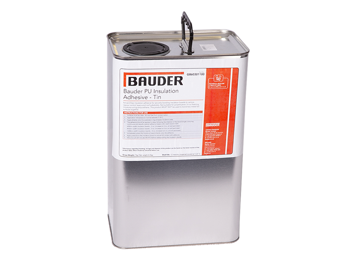 PU tin adhesive – cap change